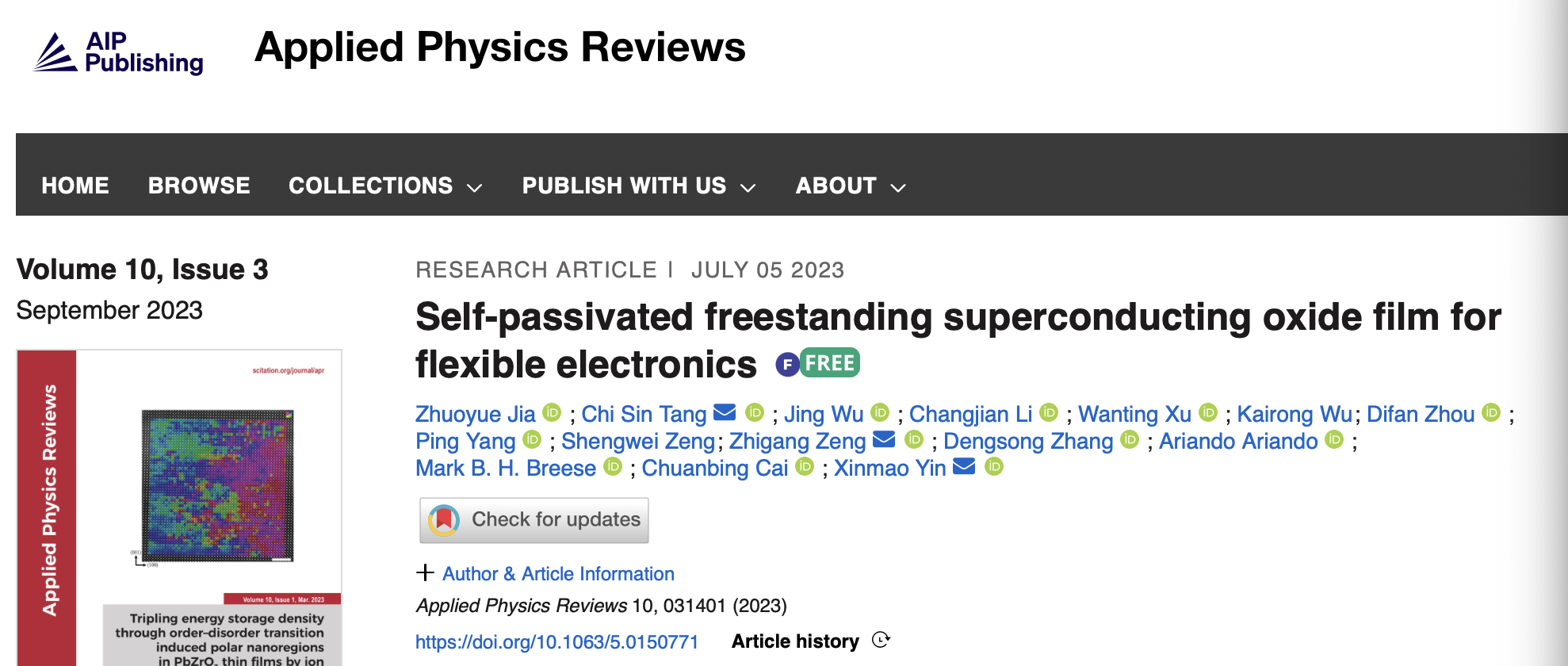  applied physics reviews 